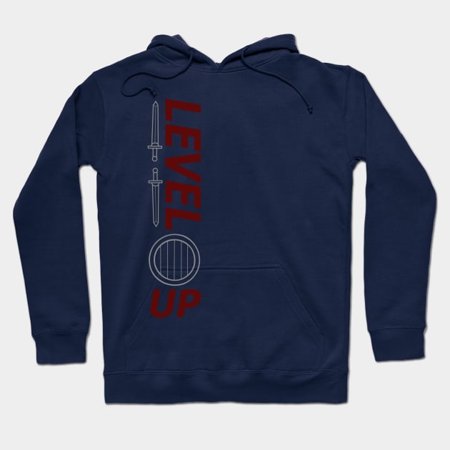 Gaming - LEVEL UP (Sword and Shield) Hoodie by Snow Digital Designs